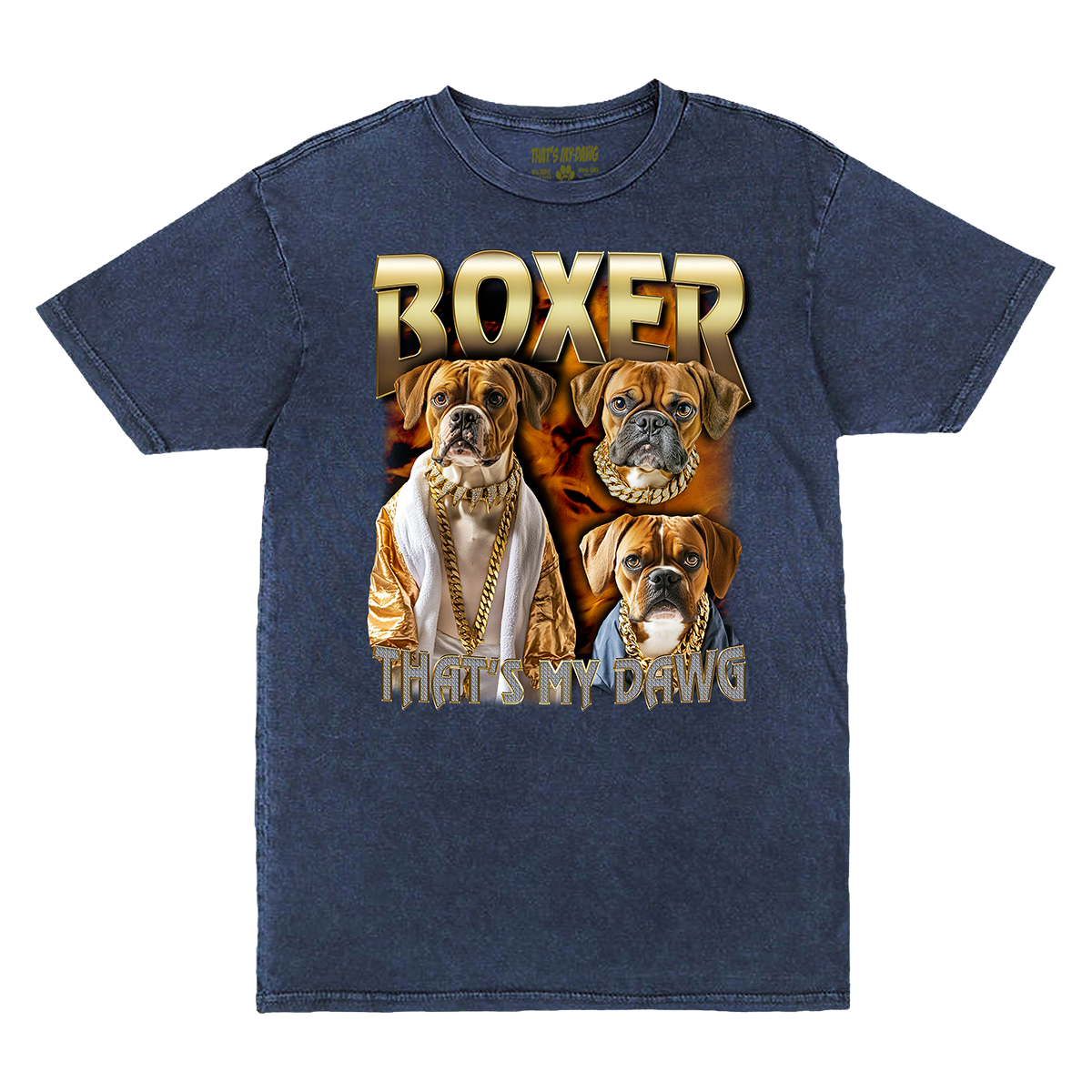 a t - shirt with two boxer dogs on it
