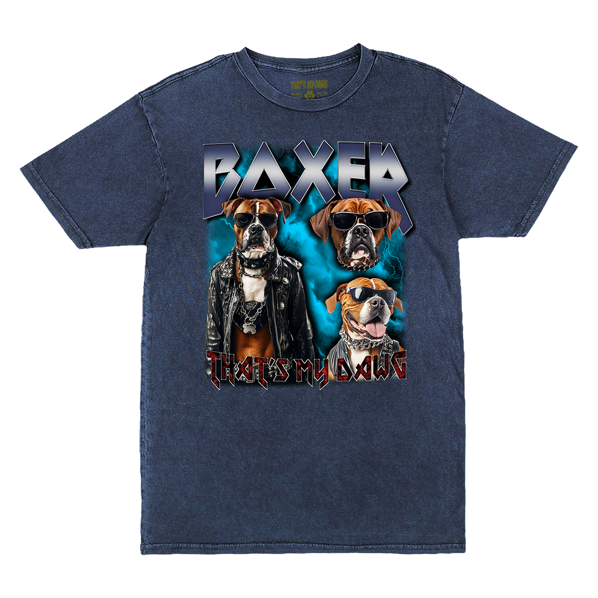 a t - shirt with two dogs wearing leather jackets