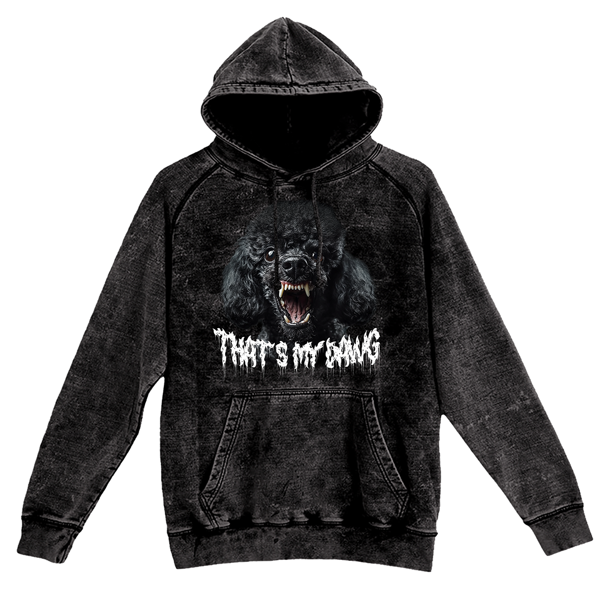 a black hoodie with a picture of a gorilla on it