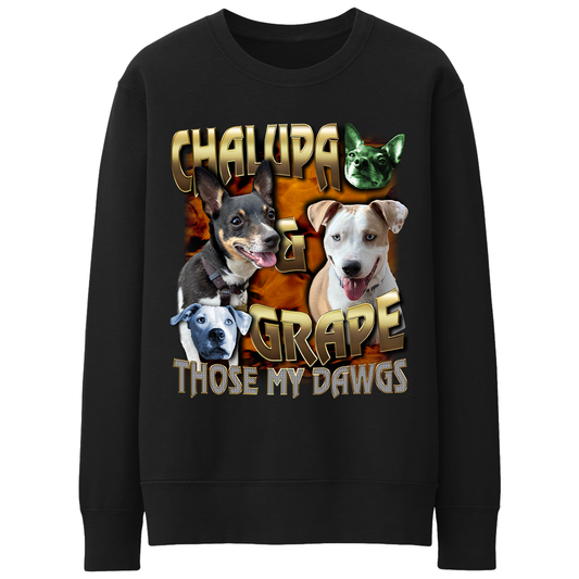 Custom 90s Bling Crewneck – Upload Any Pet, Friend, or Other Favorite Picture