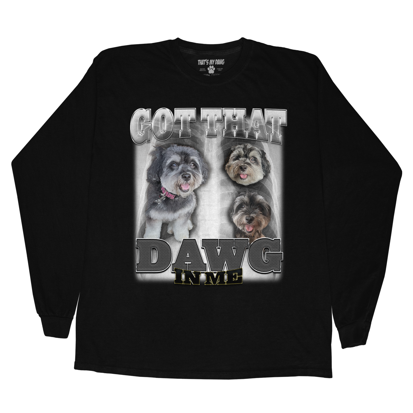 Custom Dawg In Me Long Sleeve – Upload Any Pet, Friend, or Other Favorite Picture