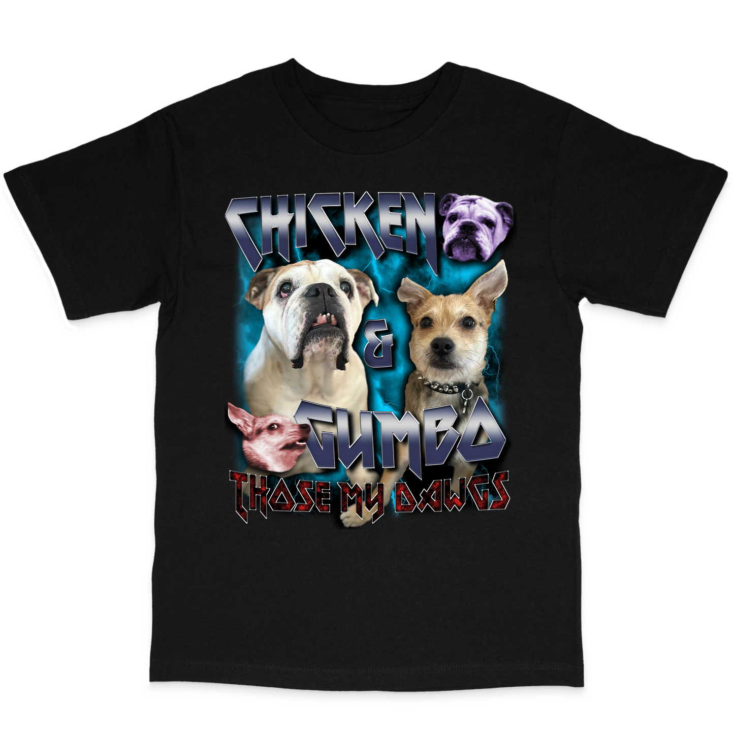 Custom Heavy Metal T-Shirt – Upload Any Pet, Friend, or Other Favorite Picture