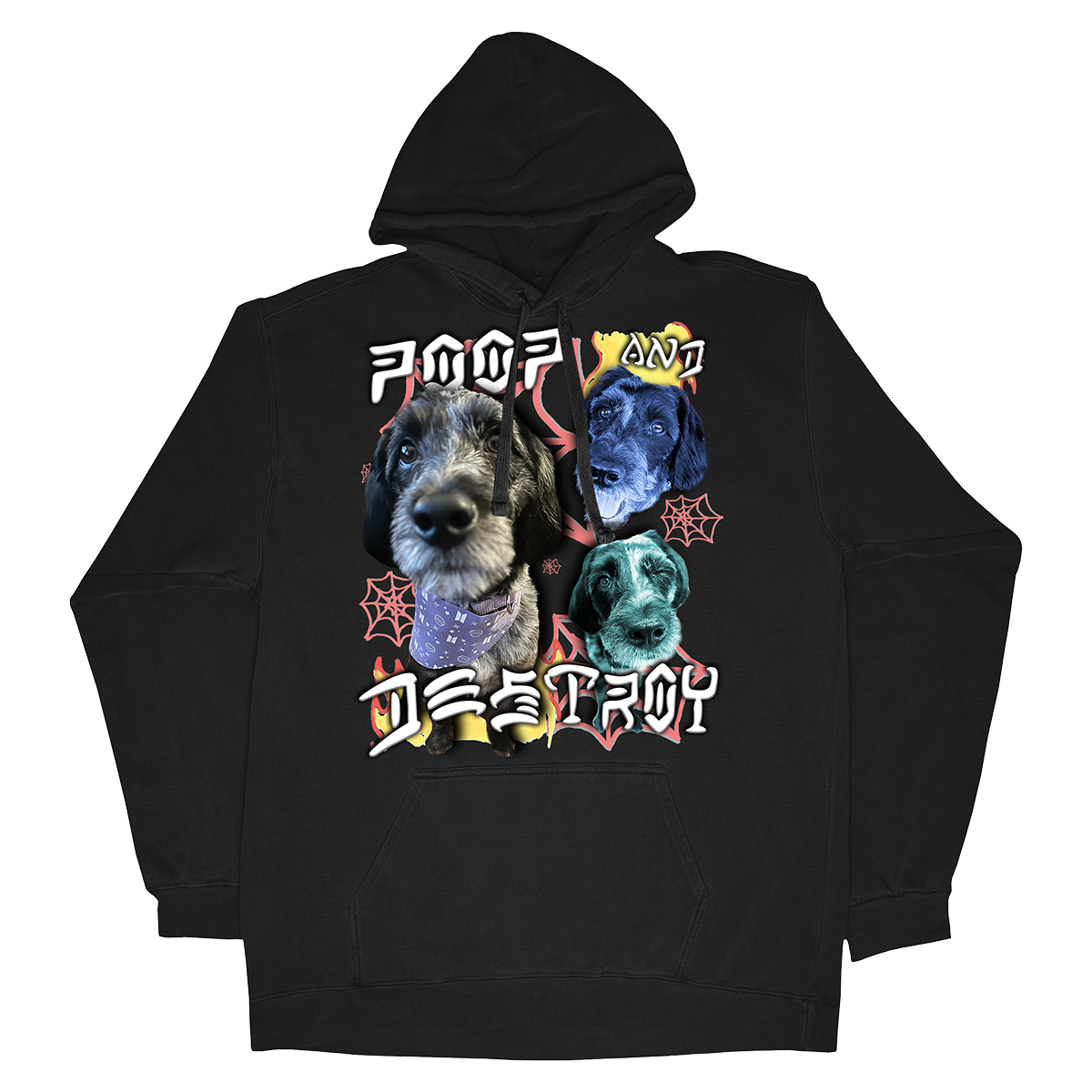 Custom Poop and Destroy Hoodie – Upload Any Pet, Friend, or Other Favorite Picture