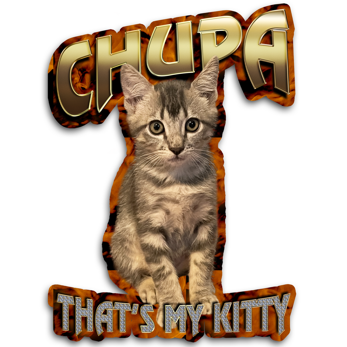 Custom "90s Bling" Stickers – Upload Any Pet, Friend, or Other Favorite Picture