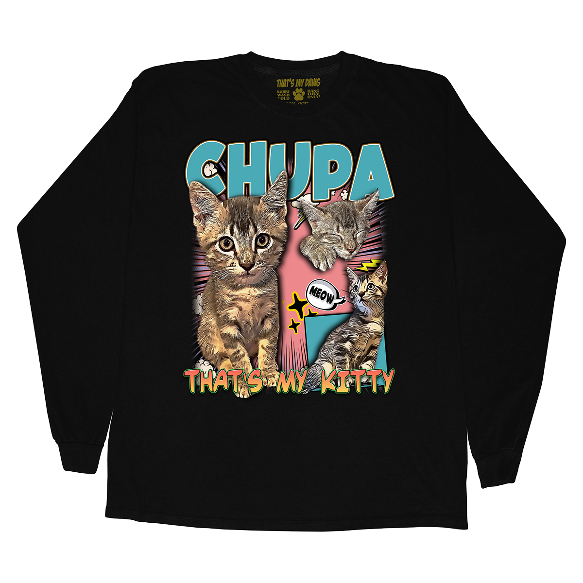 Custom Comic Book Long Sleeve – Upload Any Pet, Friend, or Other Favorite Picture