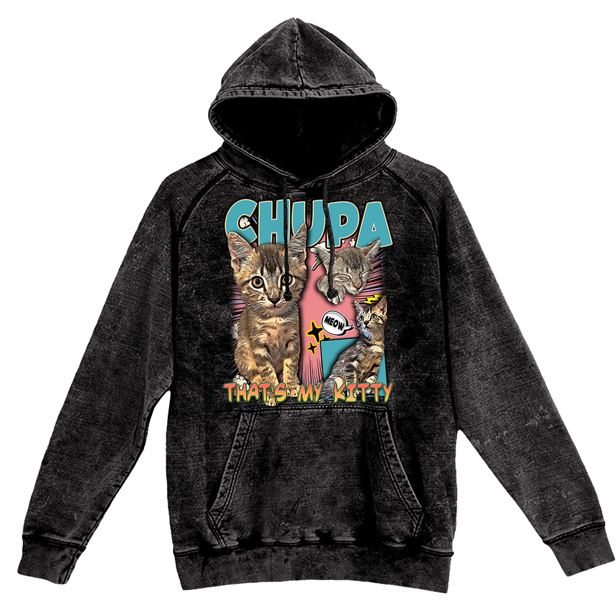 Custom Comic Book Vintage Hoodie – Upload Any Pet, Friend, or Other Favorite Picture