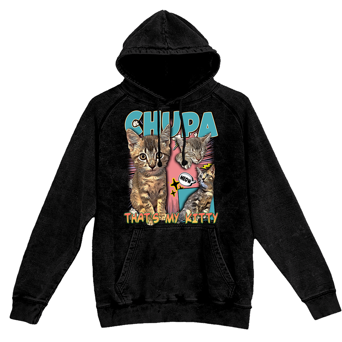 Custom Comic Book Vintage Hoodie – Upload Any Pet, Friend, or Other Favorite Picture