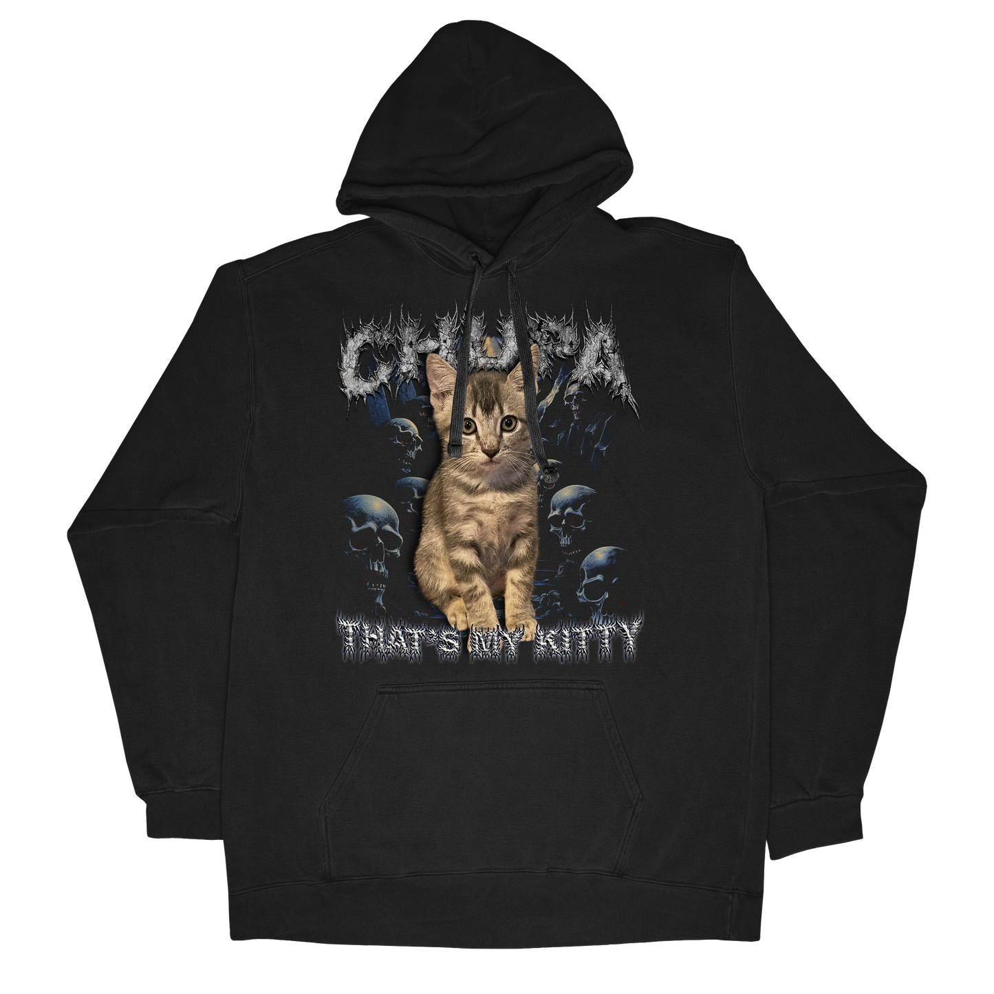 Custom Horrorcore Hoodie – Upload Any Pet, Friend, or Other Favorite Picture