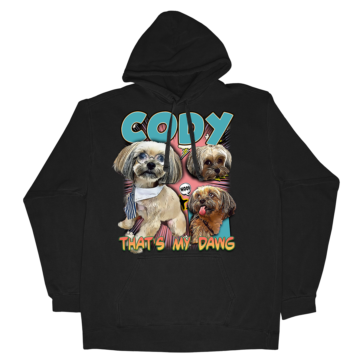 Custom Comic Book Hoodie – Upload Any Pet, Friend, or Other Favorite Picture