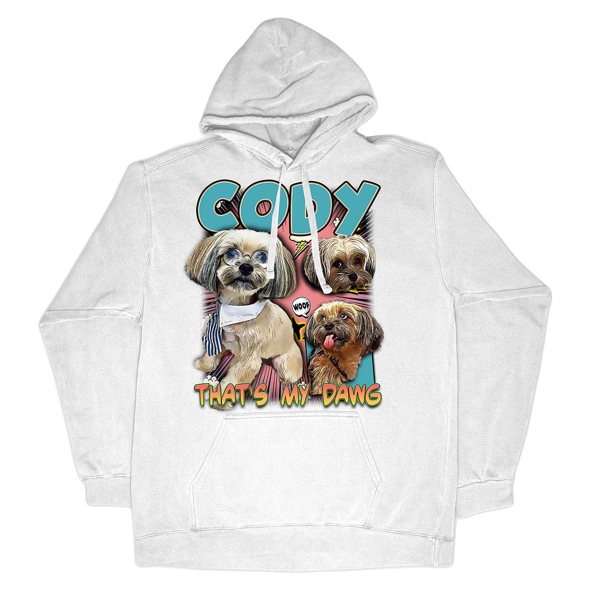 Custom Comic Book Hoodie – Upload Any Pet, Friend, or Other Favorite Picture