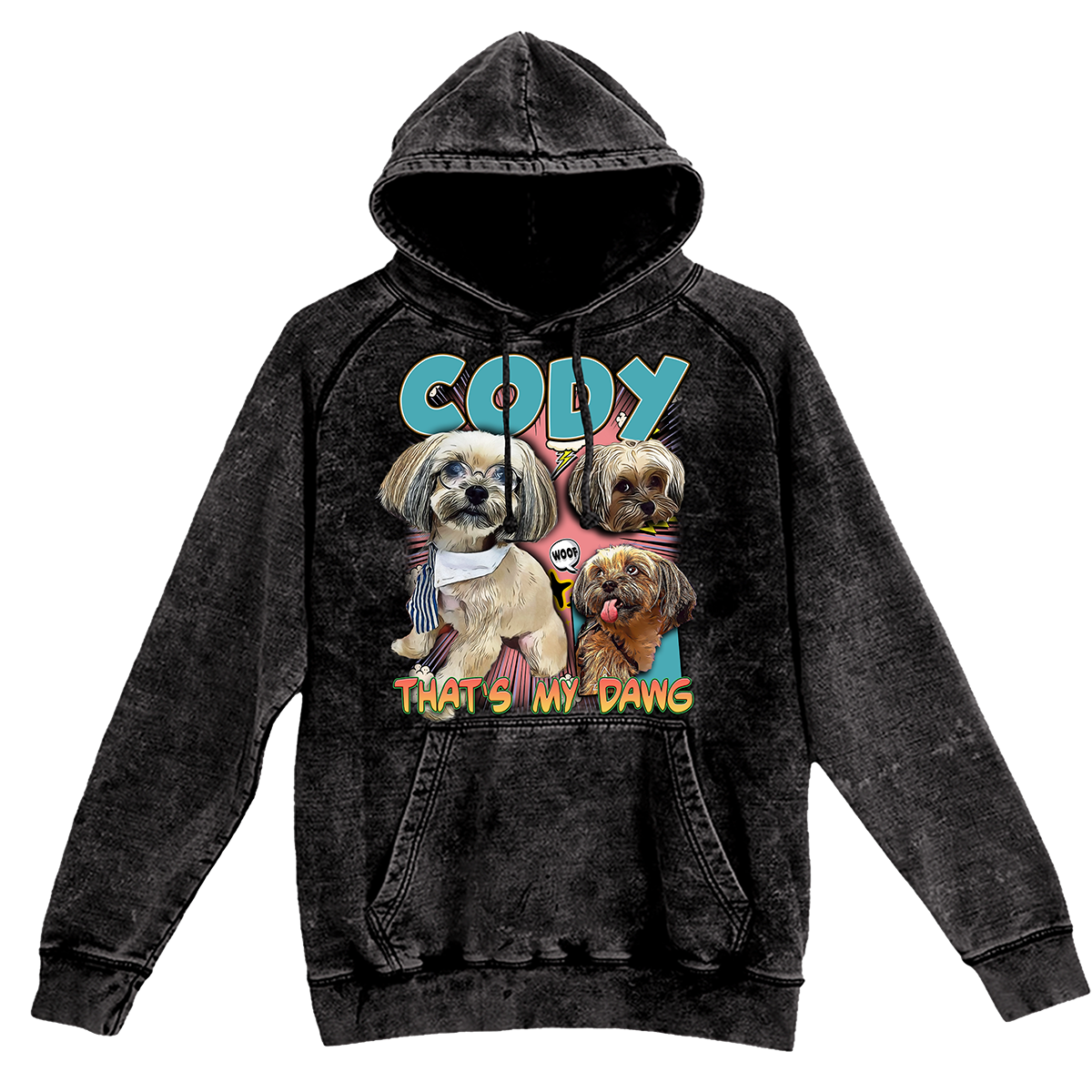 Custom Comic Book Vintage Hoodie – Upload Any Pet, Friend, or Other Favorite Picture