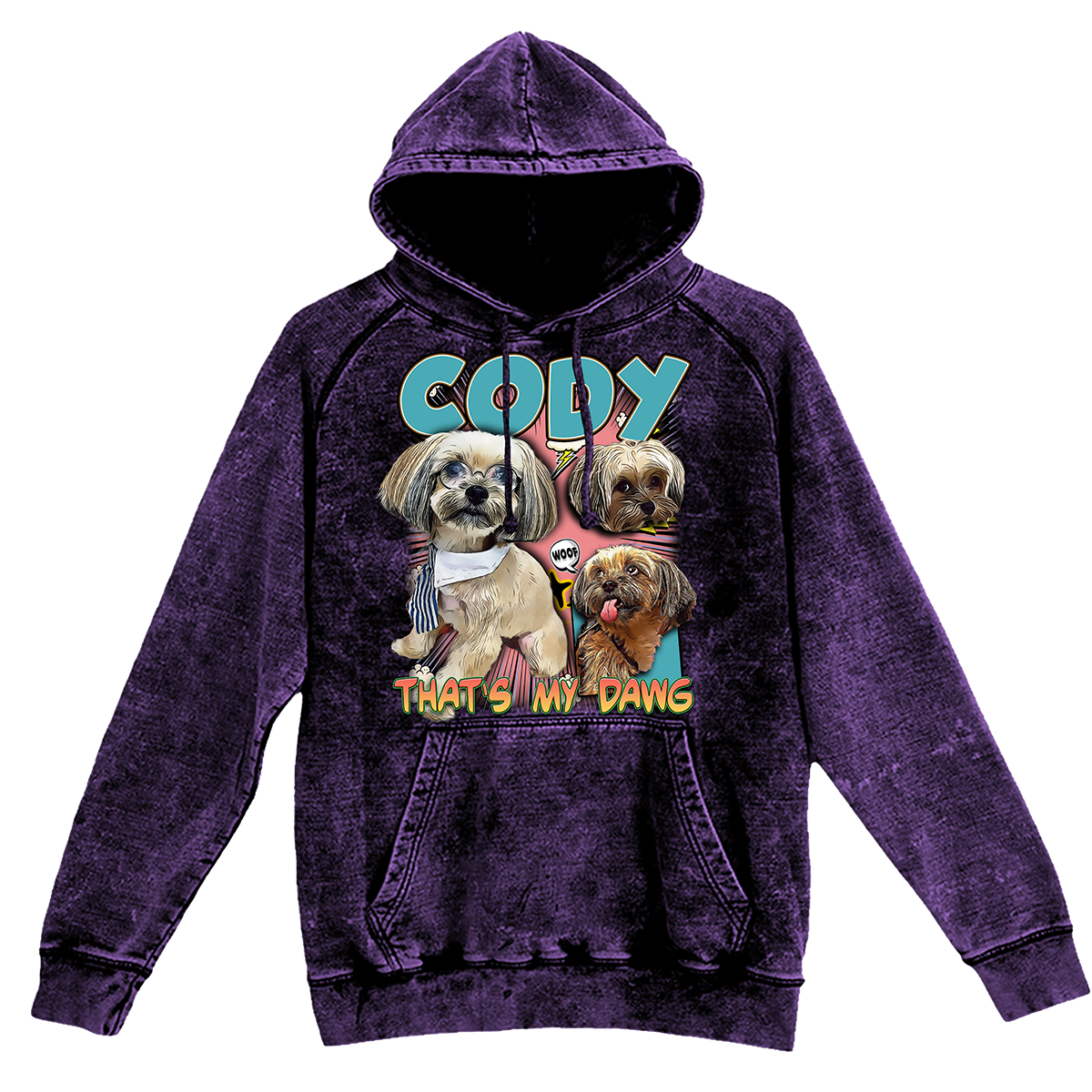 Custom Comic Book Vintage Hoodie – Upload Any Pet, Friend, or Other Favorite Picture