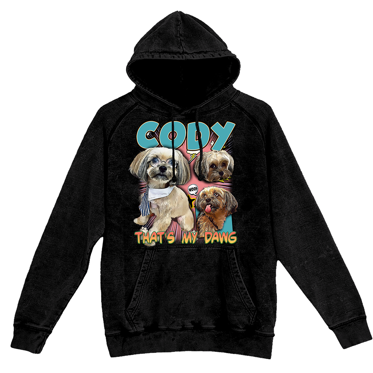 Custom Comic Book Vintage Hoodie – Upload Any Pet, Friend, or Other Favorite Picture