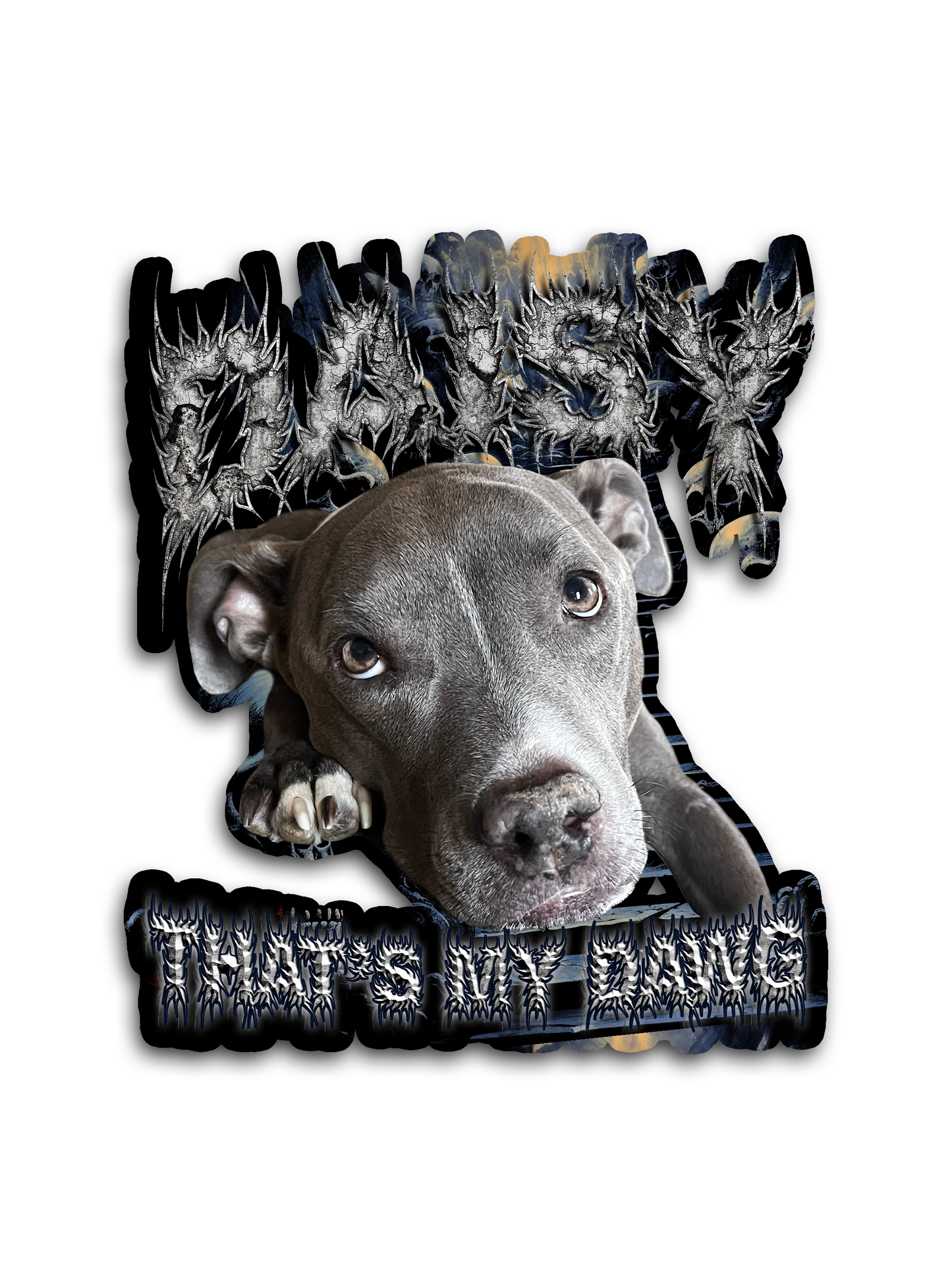 Custom "Horrorcore" Stickers – Upload Any Pet, Friend, or Other Favorite Picture