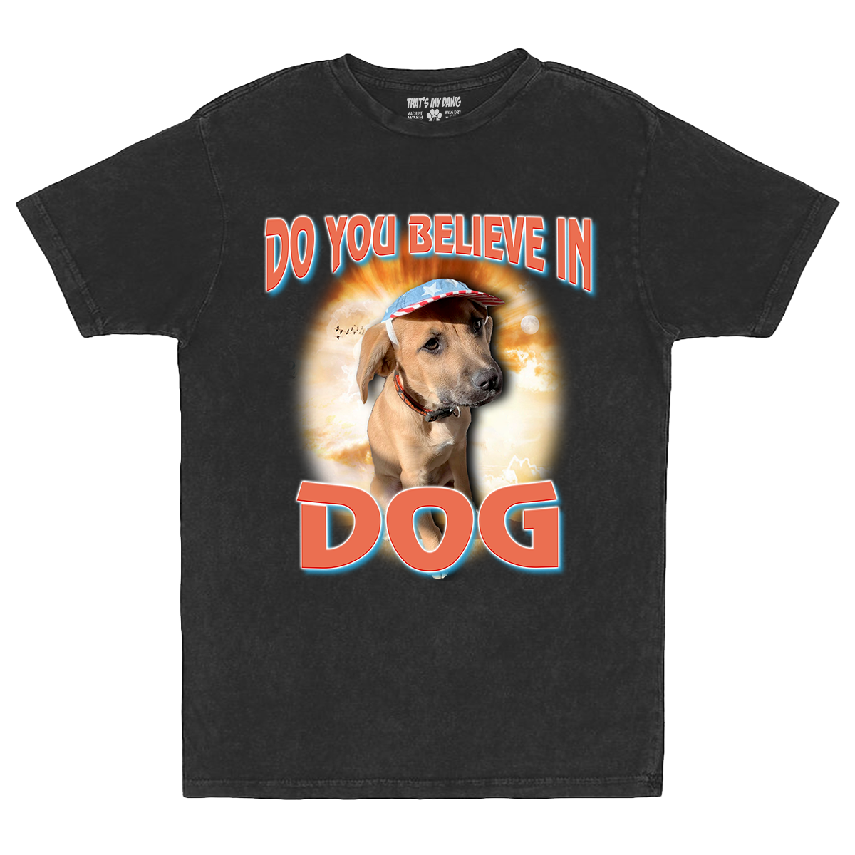 Custom Dog God Vintage T-Shirt – Upload Your Dog and Turn Them Into a Deity