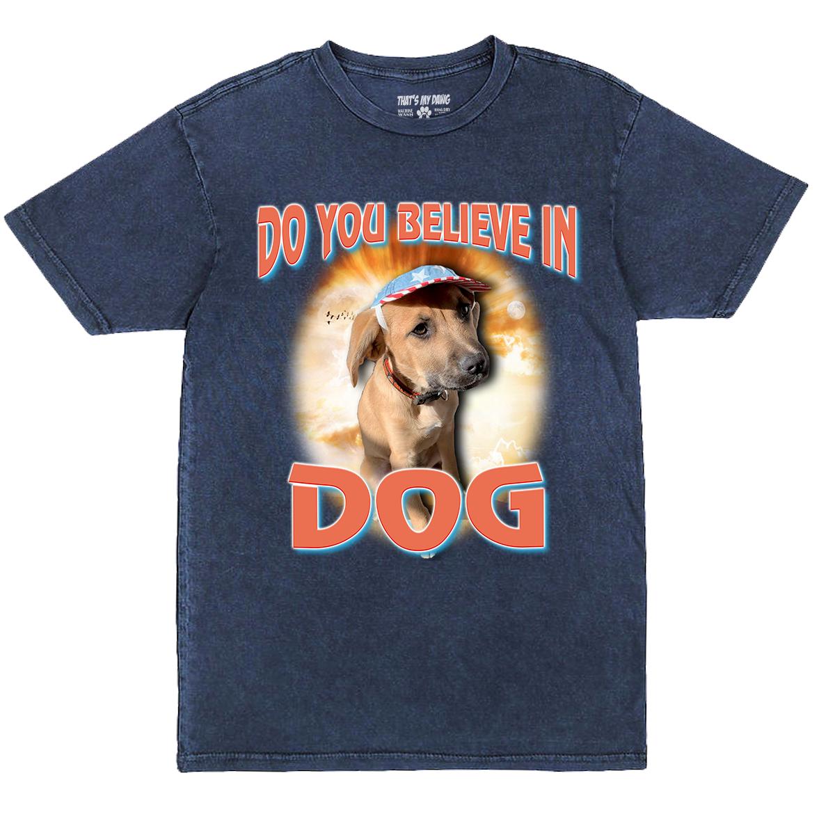 Custom Dog God Vintage T-Shirt – Upload Your Dog and Turn Them Into a Deity