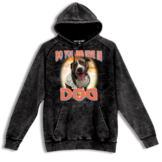 Custom Dog God Vintage Hoodie – Upload Your Dog and Turn Them Into a Deity