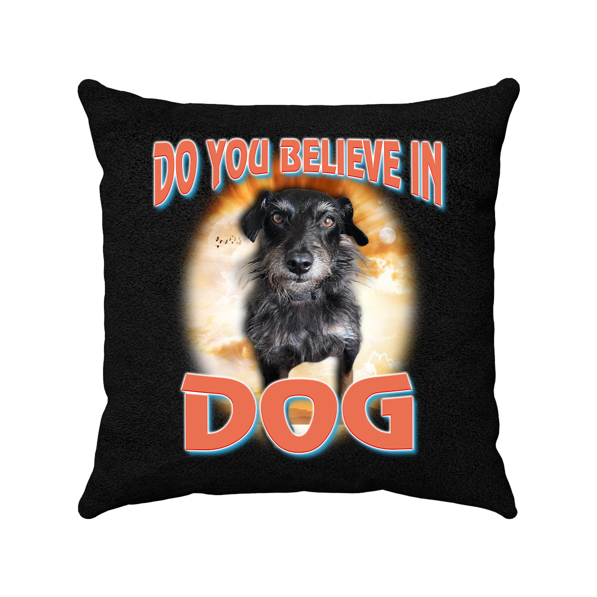 Custom Dog God Pillow – Upload Your Dog and Turn Them Into a Deity