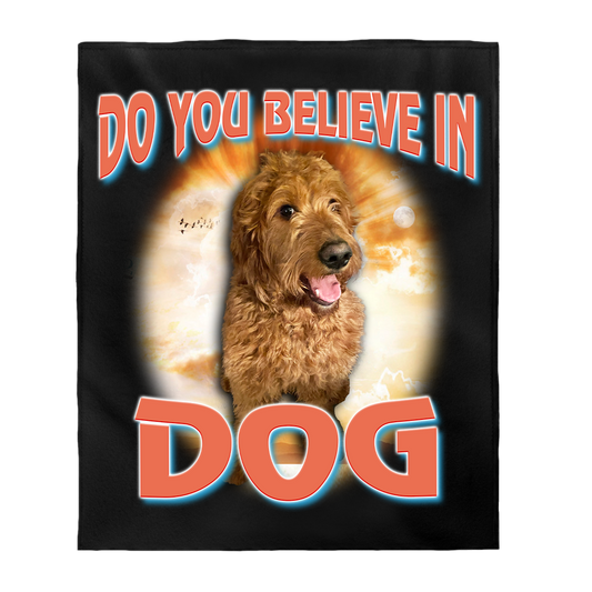 Custom Dog God Blanket – Upload Your Dog and Turn Them Into a Deity