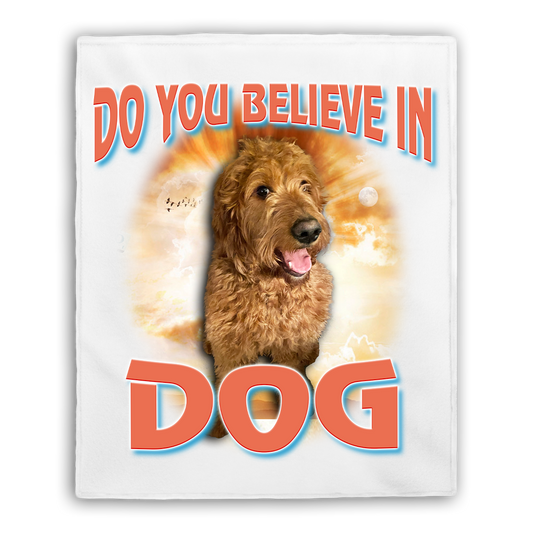 Custom Dog God Blanket – Upload Your Dog and Turn Them Into a Deity