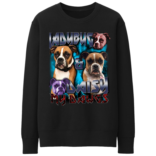 Custom Heavy Metal Crewneck – Upload Any Pet, Friend, or Other Favorite Picture