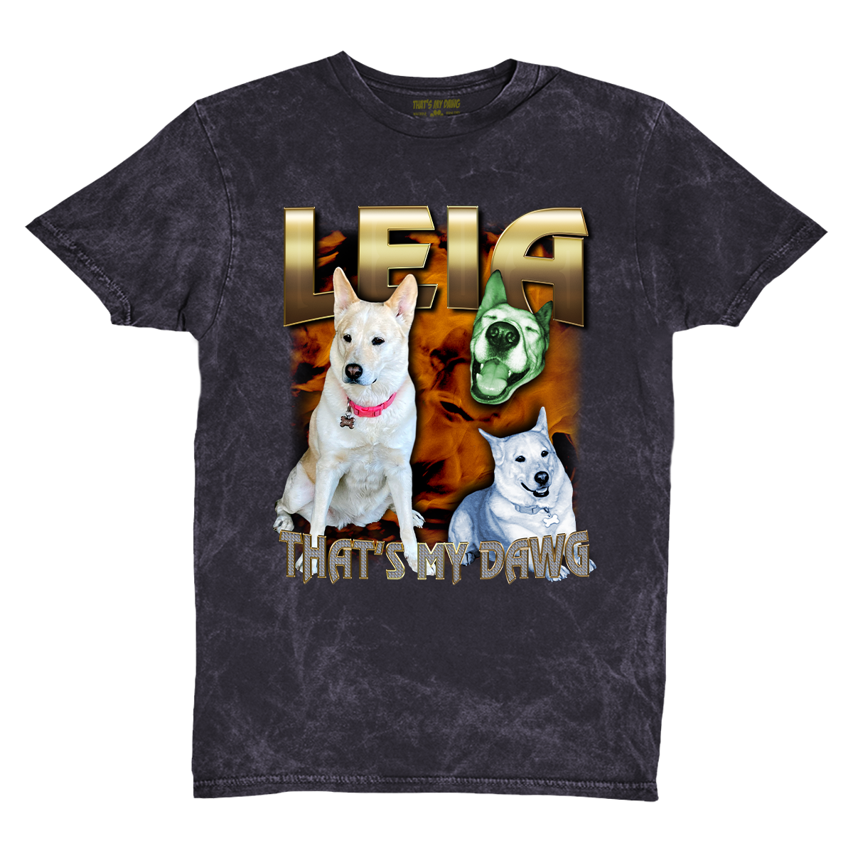 Custom 90s Bling Vintage T-Shirt – Upload Any Pet, Friend, or Other Favorite Picture
