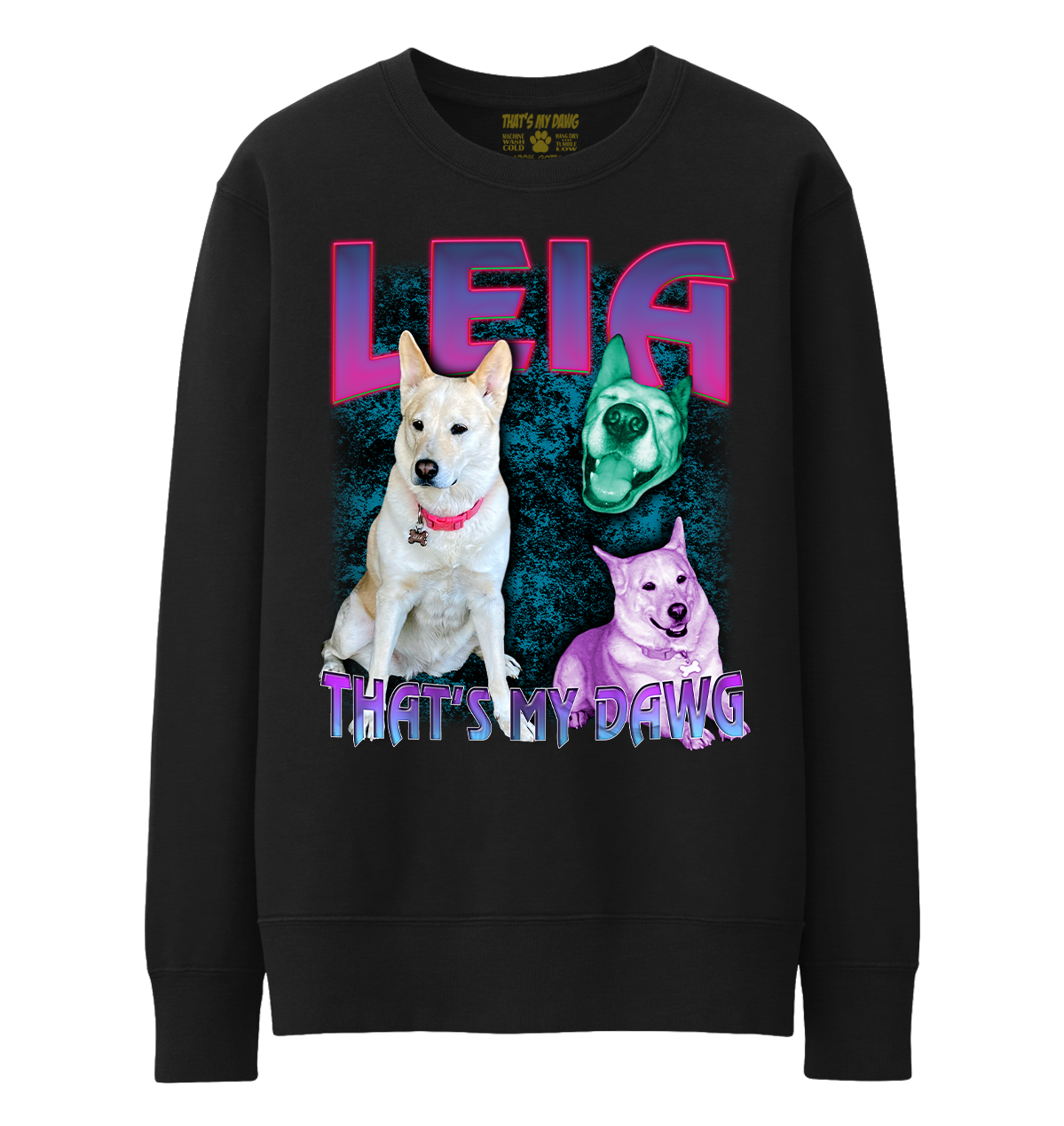 Custom 90s Bootleg Crewneck – Upload Any Pet, Friend, or Other Favorite Picture