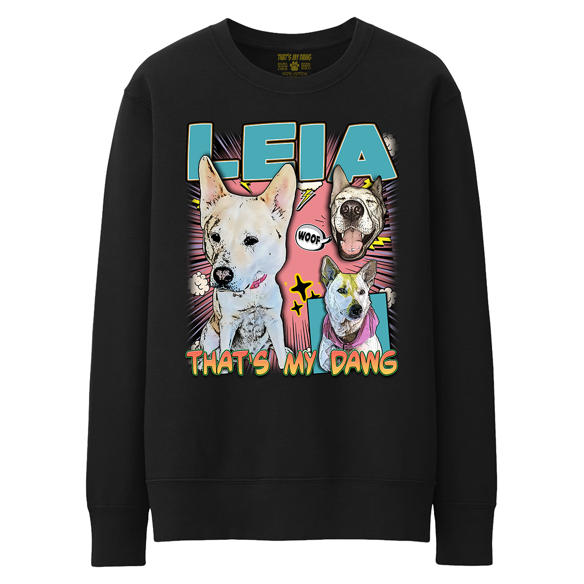 Custom Comic Book Crewneck – Upload Any Pet, Friend, or Other Favorite Picture