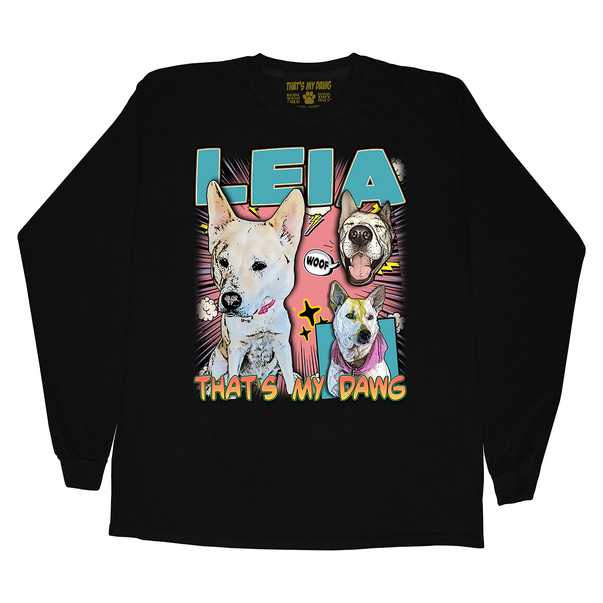 Custom Comic Book Long Sleeve – Upload Any Pet, Friend, or Other Favorite Picture