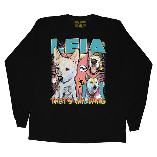 Custom Comic Book Long Sleeve – Upload Any Pet, Friend, or Other Favorite Picture