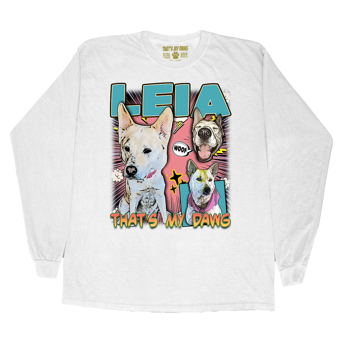 Custom Comic Book Long Sleeve – Upload Any Pet, Friend, or Other Favorite Picture