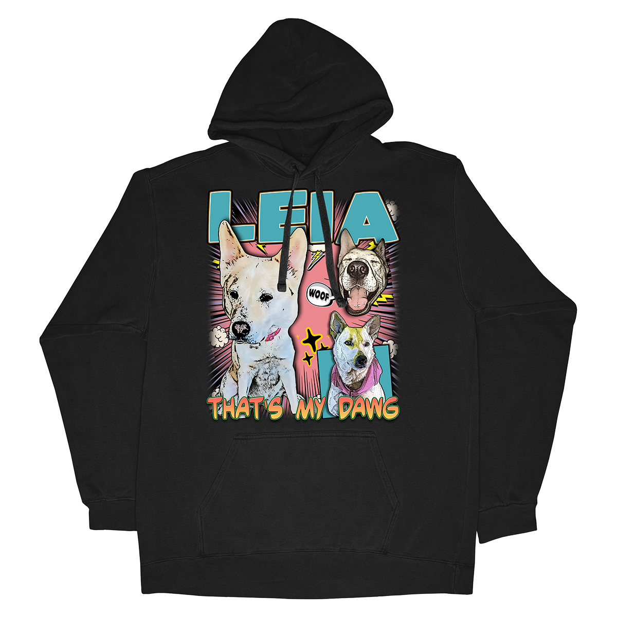 Custom Comic Book Hoodie – Upload Any Pet, Friend, or Other Favorite Picture