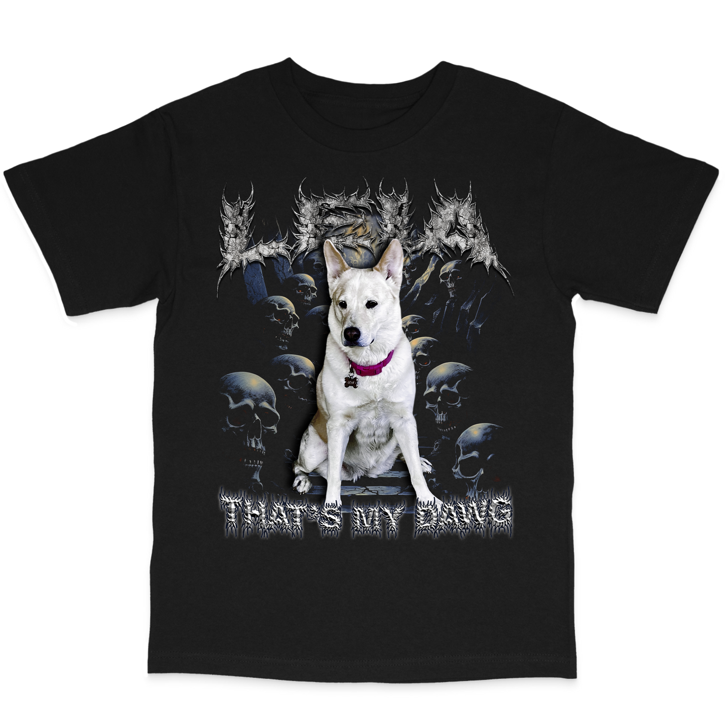 Custom Horrorcore T-Shirt – Upload Any Pet, Friend, or Other Favorite Picture