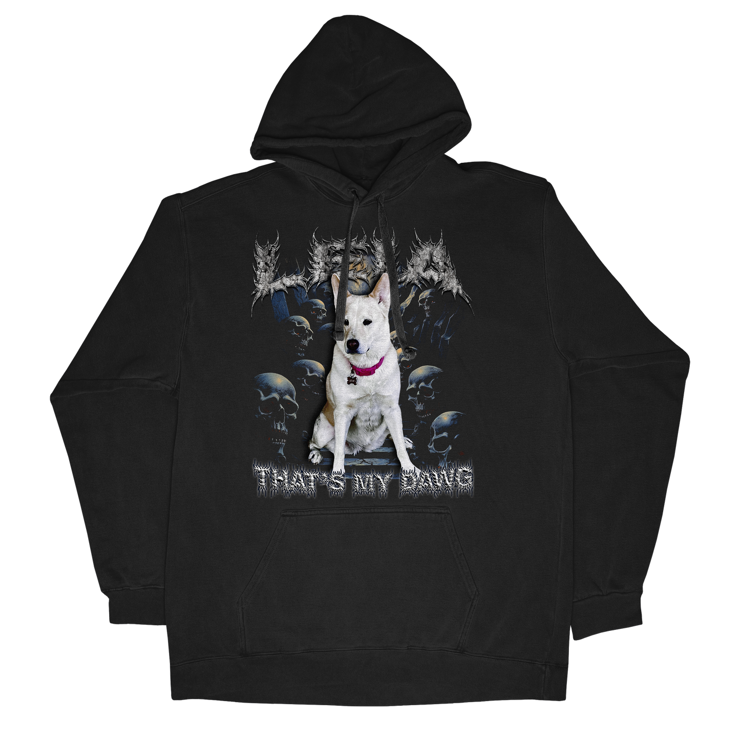 Custom Horrorcore Hoodie – Upload Any Pet, Friend, or Other Favorite Picture