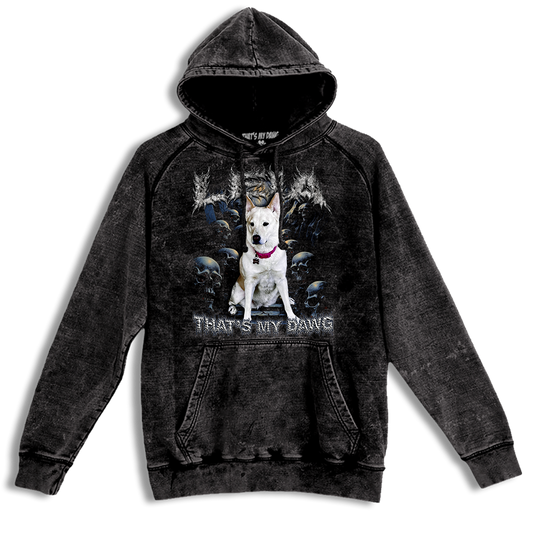 Custom Horrorcore Vintage Hoodie – Upload Any Pet, Friend, or Other Favorite Picture