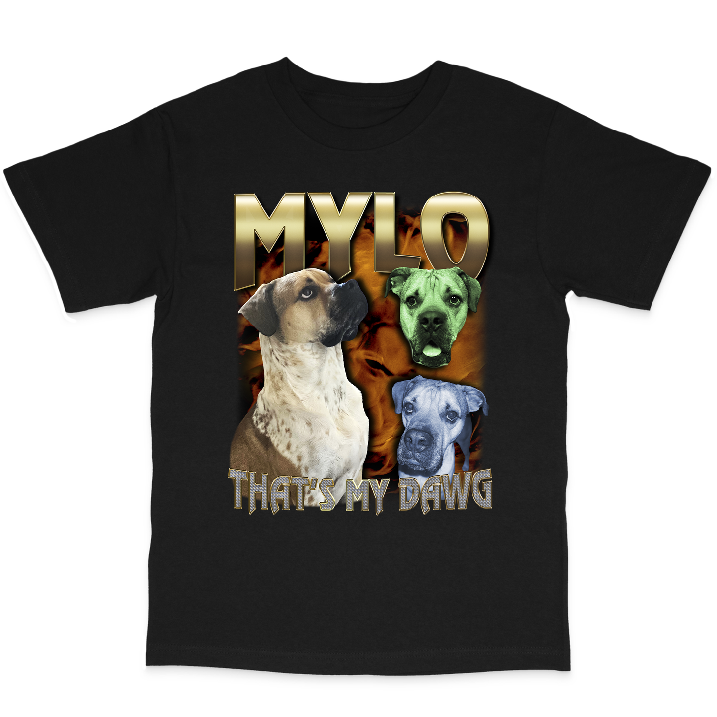 Custom 90s Bling T-Shirt – Upload Any Pet, Friend, or Other Favorite Picture