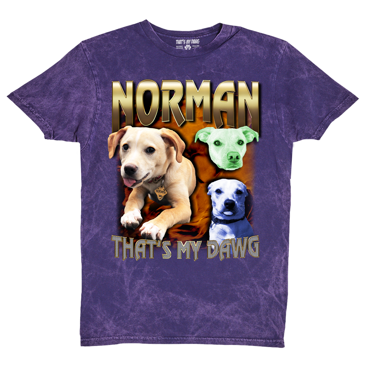 Custom 90s Bling Vintage T-Shirt – Upload Any Pet, Friend, or Other Favorite Picture