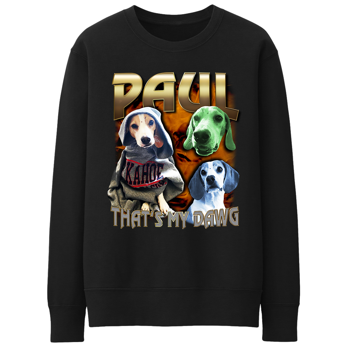 Custom 90s Bling Crewneck – Upload Any Pet, Friend, or Other Favorite Picture