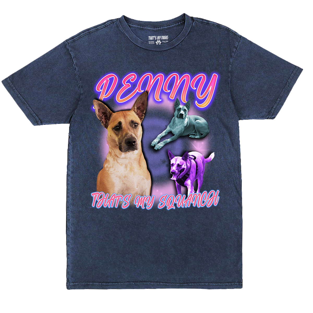 Custom 90s Airbrush Vintage T-Shirt – Upload Any Pet, Friend, or Other Favorite Picture