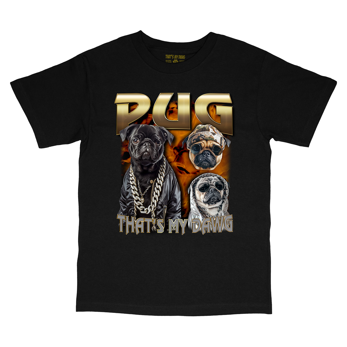 Pug print shirt online