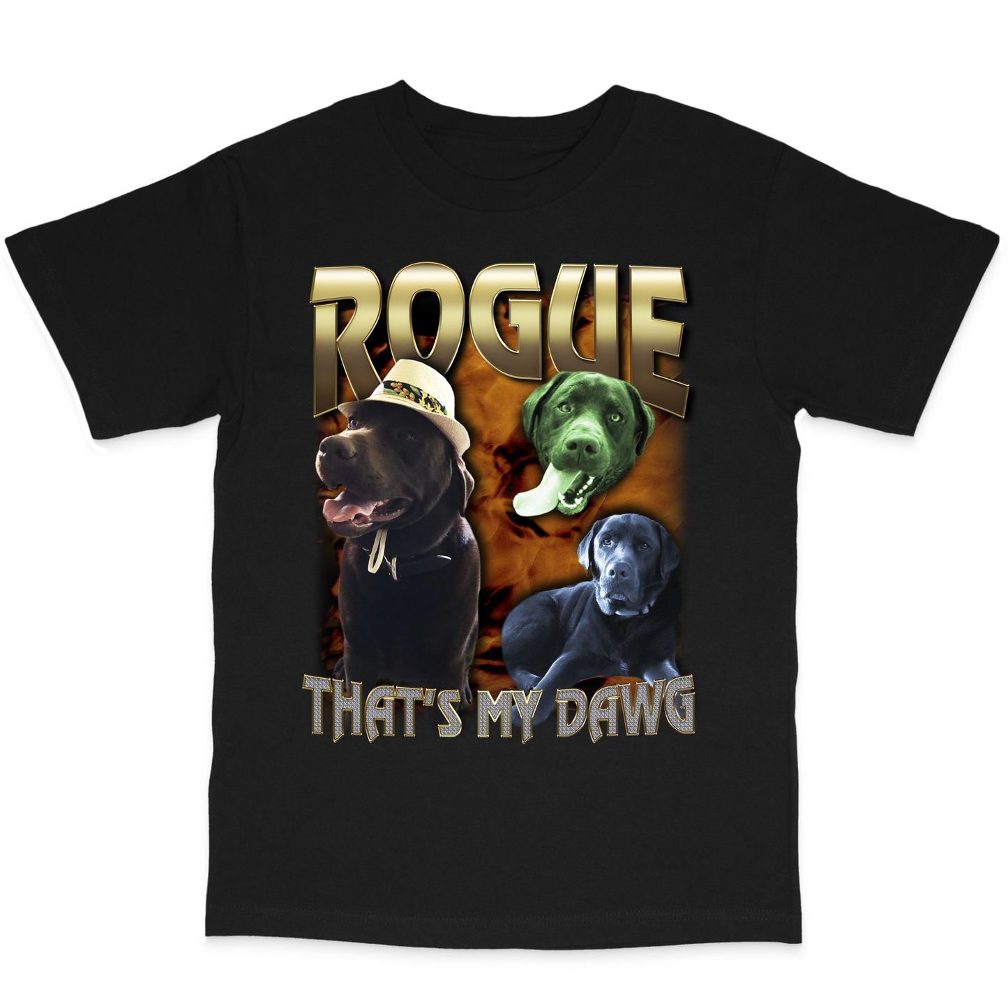 Custom 90s Bling T-Shirt – Upload Any Pet, Friend, or Other Favorite Picture