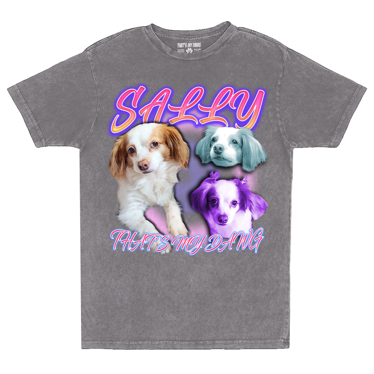 Custom 90s Airbrush Vintage T-Shirt – Upload Any Pet, Friend, or Other Favorite Picture