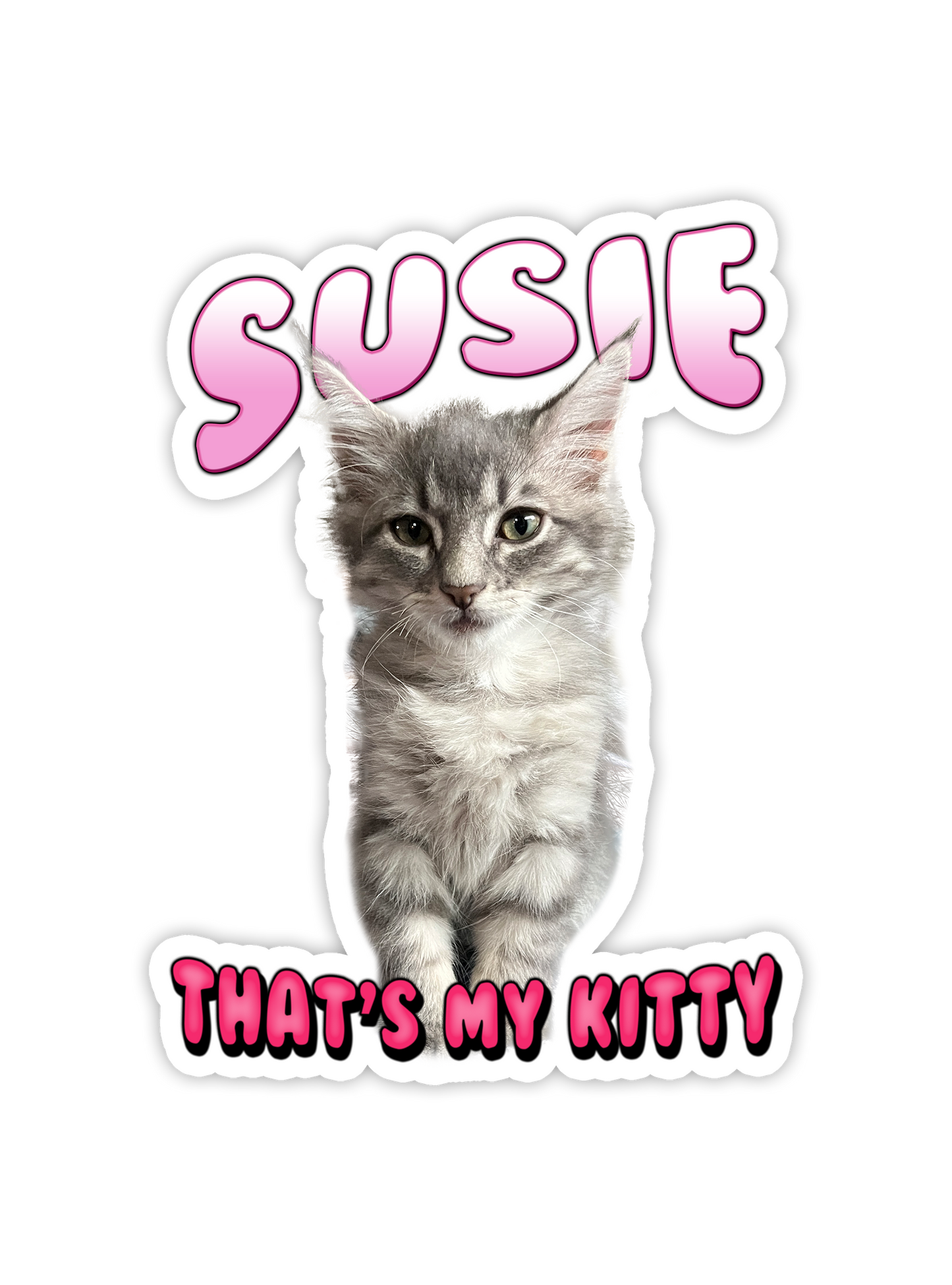 Custom "Bubble Gum" Stickers – Upload Any Pet, Friend, or Other Favorite Picture