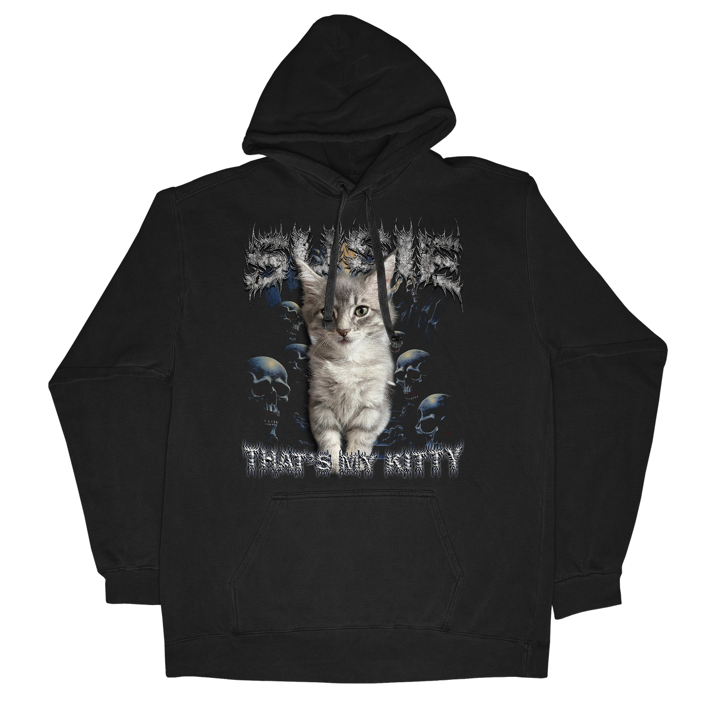 Custom Horrorcore Hoodie – Upload Any Pet, Friend, or Other Favorite Picture