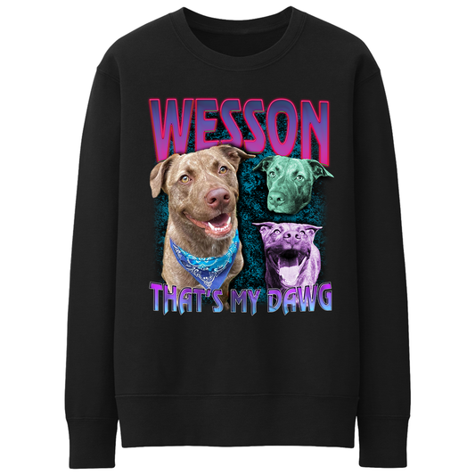 Custom 90s Bootleg Crewneck – Upload Any Pet, Friend, or Other Favorite Picture