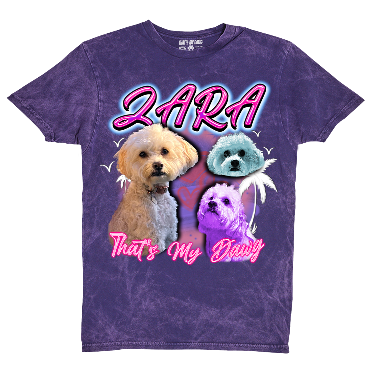 Custom Airbrush 2.0 Vintage T-Shirt – Upload Any Pet, Friend, or Other Favorite Picture
