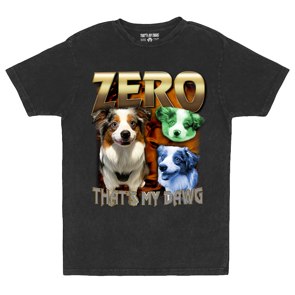 Custom 90s Bling Vintage T-Shirt – Upload Any Pet, Friend, or Other Favorite Picture