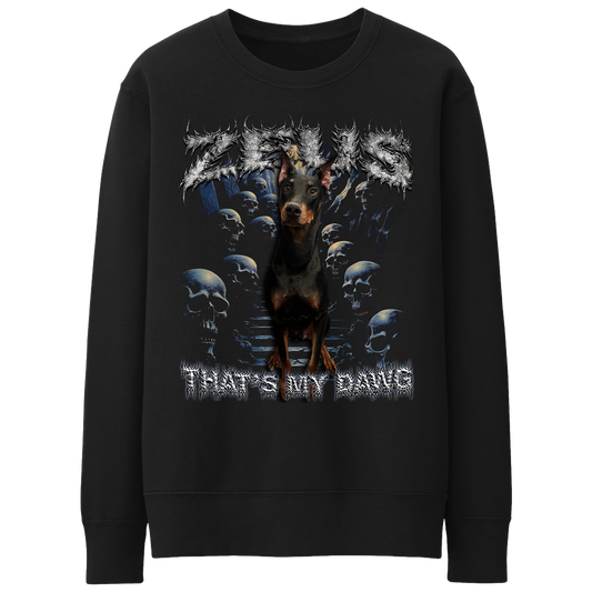 Custom Horrorcore Crewneck – Upload Any Pet, Friend, or Other Favorite Picture