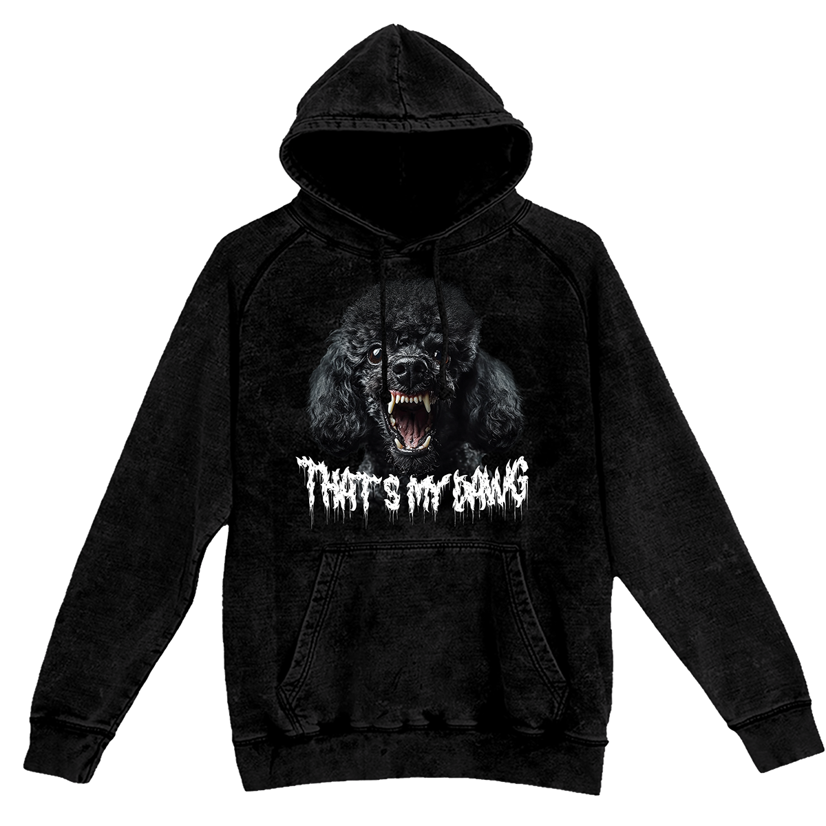 a black hoodie with a picture of a gorilla on it