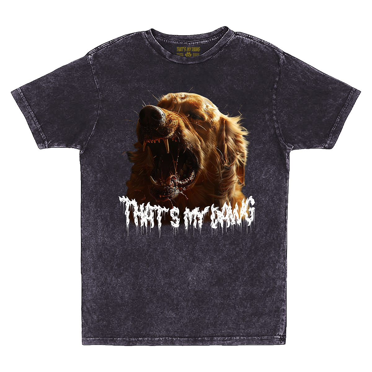 a t - shirt with a picture of a dog on it